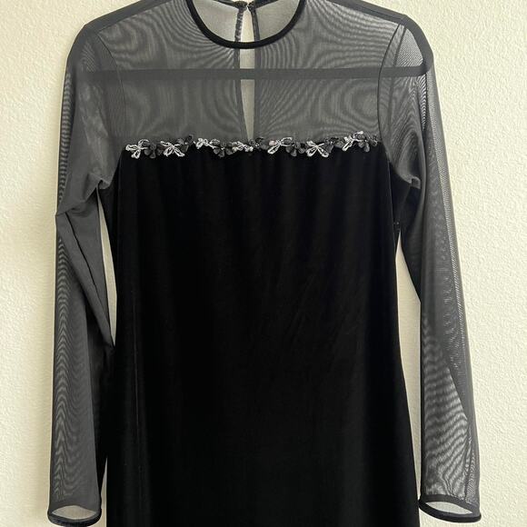 Black velvet maxi dress - Picture 3 of 4